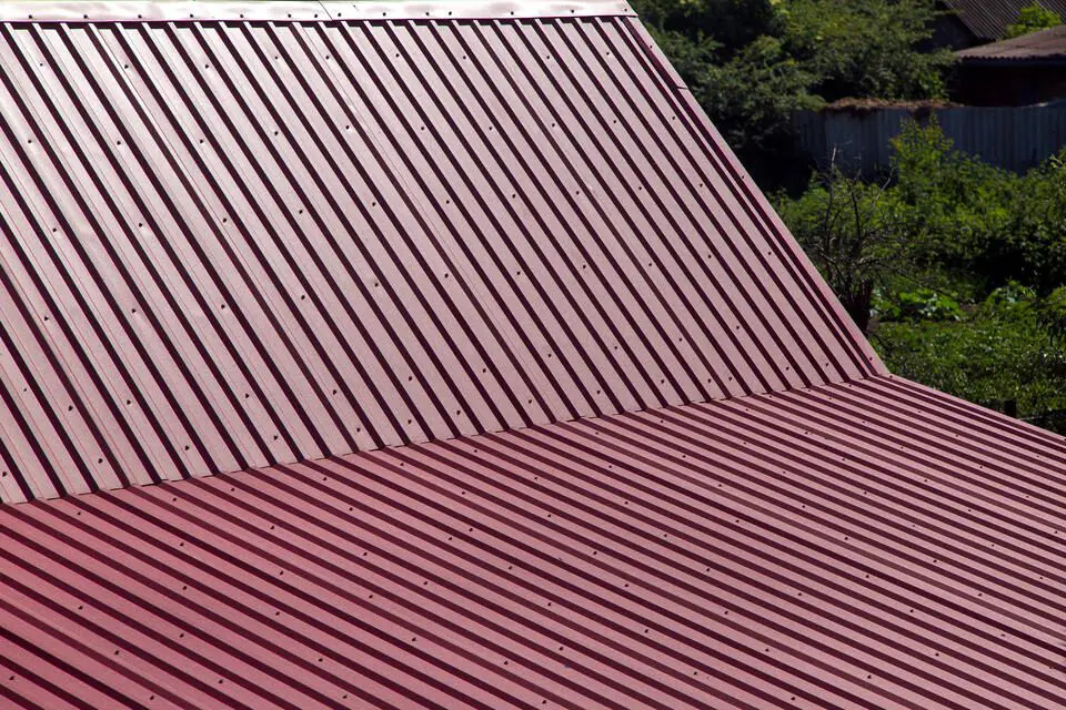 corrugated metal roof-red corrugated metal gabel roof