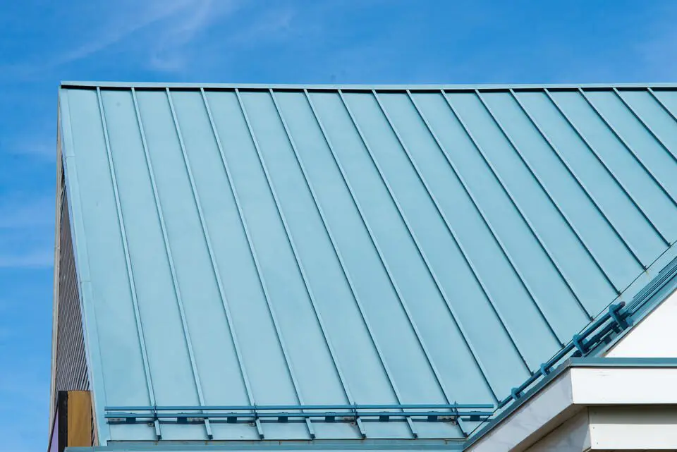 metal roof colors-blue standing seam metal roof