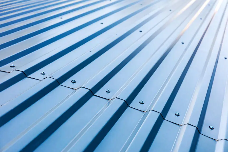 metal roof cost-close up of corrugated metal roofing materials