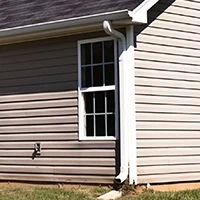 white gutters on a house in Ohio