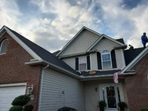 asphalt shingle roof replacement being installed by All Phase Construction