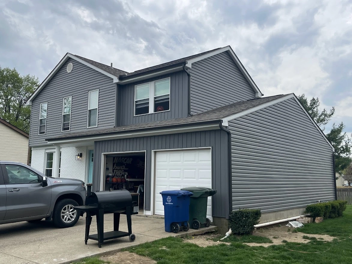grey home siding replacement