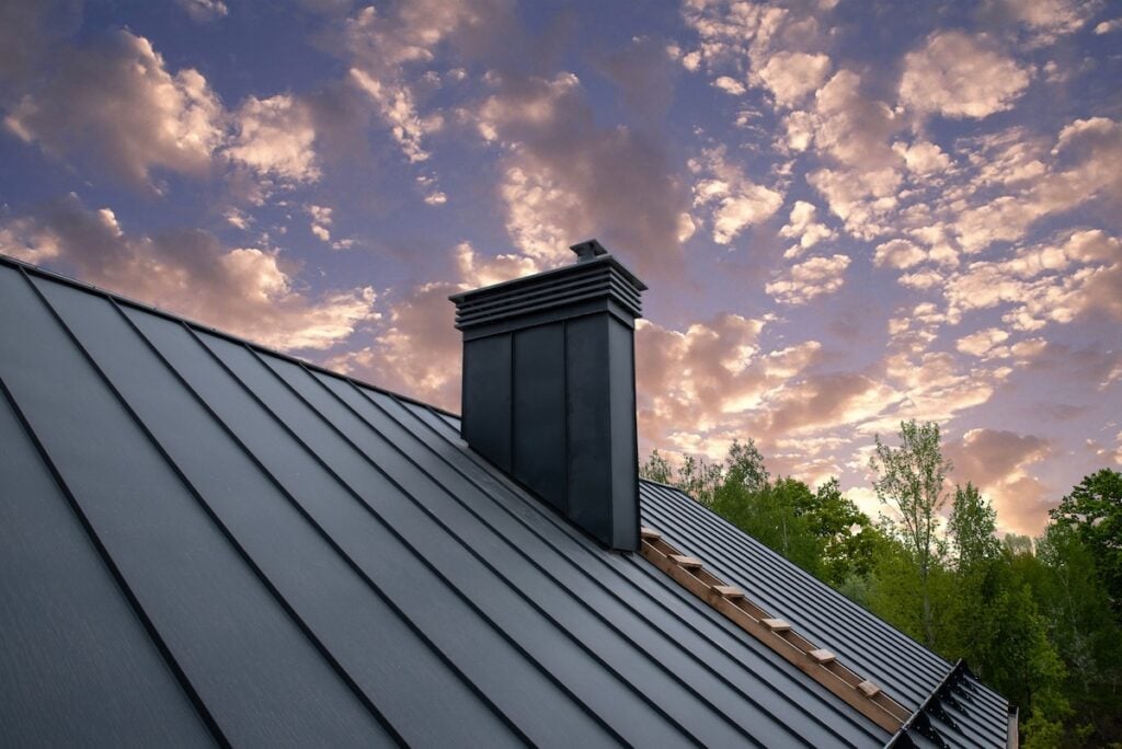 black metal roof