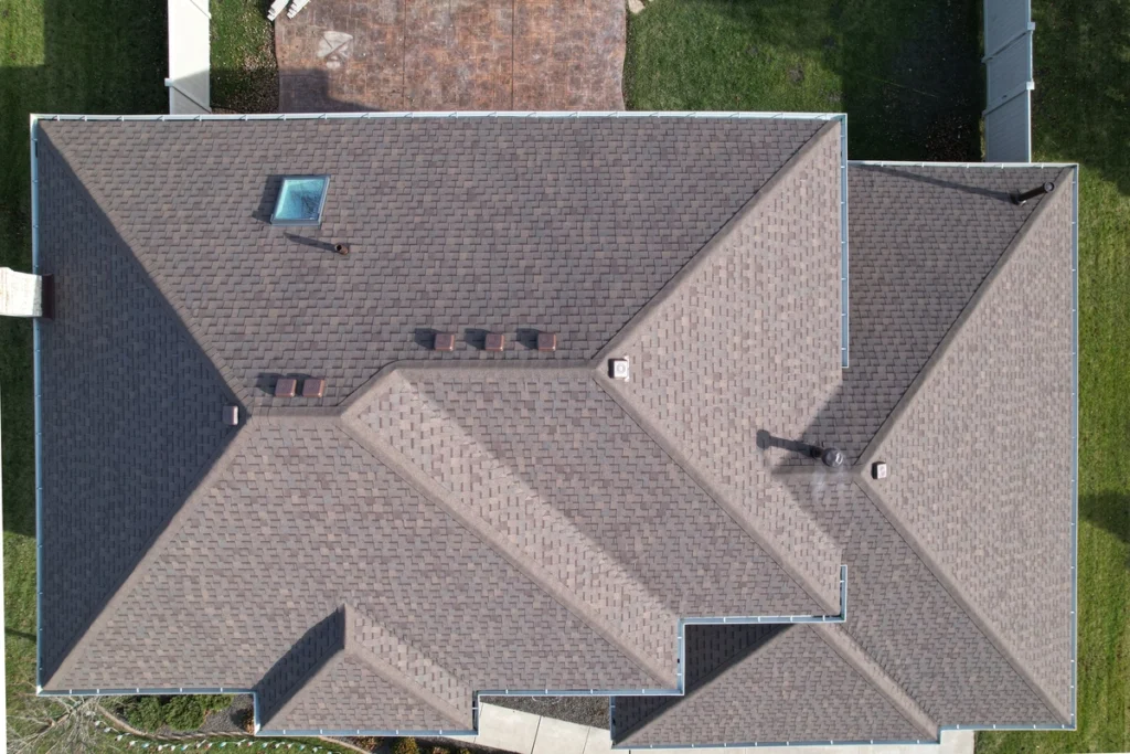 roofing worthington-brown asphalt shingles on house